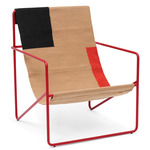 Desert Poppy Lounge Chair - Poppy / Block