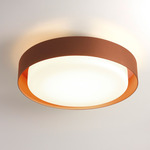 Plaff-On Outdoor Wall / Ceiling Light - Rust Brown / Opal