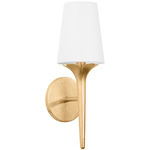 Emily Wall Light - Gold Leaf / White