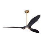 IC/Brisa DC Ceiling Fan - Satin Brass / Matte Black