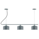 J-Series Julia Dual Canopy Linear Chandelier - Slate Gray