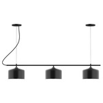 J-Series Julia Dual Canopy Linear Chandelier - Black