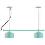 J-Series Julia Dual Canopy Linear Chandelier - Sea Green