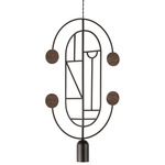 Wooden Dots WDS04 Pendant - Graphite / Walnut