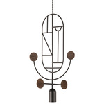 Wooden Dots WDS05 Pendant - Graphite / Walnut