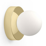 Bola Sphere Wall / Ceiling Light - Brass / Opal