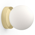 Bola Sphere Wall / Ceiling Light - Brass / Opal