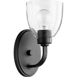 Reyes Wall Sconce - Textured Black / Clear Seedy
