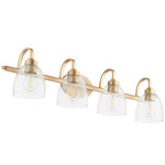 Reyes Bathroom Vanity Light - Aged Brass / Clear Seedy