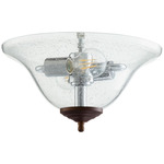 Clear Seeded Bowl Fan Light Kit - Oiled Bronze / Clear Seeded