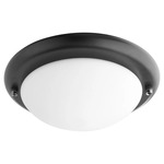 Dome Fan Light Kit - Matte Black / Satin Opal