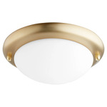 Dome Fan Light Kit - Aged Brass / Satin Opal