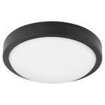 Dome Damp Location Fan Light Kit - Matte Black / Satin Opal