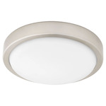 Dome Damp Location Fan Light Kit - Satin Nickel / Satin Opal