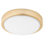 Dome Damp Location Fan Light Kit - Aged Brass / Satin Opal