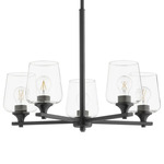 Veno Chandelier - Matte Black / Clear