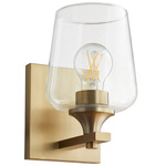 Veno Wall Sconce - Aged Brass / Clear
