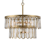 Aurelie Pendant - Antique Brass / Clear