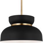 Pemberton Pendant - Satin Brass / Midnight Black