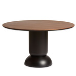 Ludo Dining Table - Black / Walnut