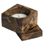 Jeu De Des No. 1 Candle Holder - Brown Marble