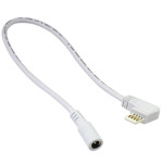 Side Power Line Cable with RCA Jack - White