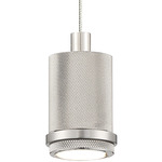 Port Nine Stark Pendant - Brushed Steel / Frosted