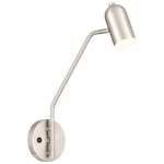 Lizbo Wall Reading Light - Brushed Steel