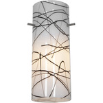 Cylinder Pendant Glass Shade - Black and White