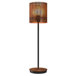 Living Hinges Drum Table Lamp - Imbuia