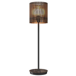 Living Hinges Drum Table Lamp - Walnut