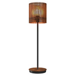 Living Hinges Drum Table Lamp - Imbuia