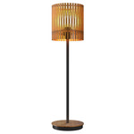 Living Hinges Drum Table Lamp - Teak