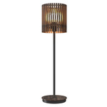 Living Hinges Drum Table Lamp - Walnut