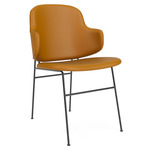 Penguin Upholstered Dining Chair - Black / Dakar Cognac Leather
