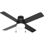 Timpani Low Profile Ceiling Fan with Light - Matte Black / Matte Black