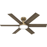 Donatella Ceiling Fan with Light - Luxe Gold / Warm Grey Oak