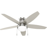 Lilliana Ceiling Fan with Light - Brushed Nickel / Matte Nickel