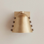 Brass Gemma Wall Sconce - Brass / Pewter Embellishments