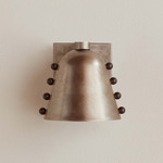 Brass Gemma Wall Sconce - Pewter / Blackened Brass Embellishments