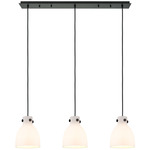 Newton Bell Linear Pendant - Matte Black / Frosted