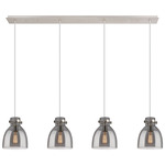 Newton Bell Linear Pendant - Polished Nickel / Smoked