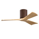 Irene Hugger Ceiling Fan - Walnut / Light Maple