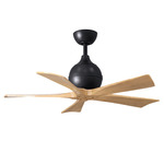 Irene Ceiling Fan - Matte Black / Light Maple