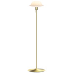 Butler Floor Lamp - Brushed Brass / Opal
