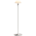 Butler Floor Lamp - Brushed Steel / Opal