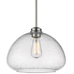 Amon Pendant - Brushed Nickel / Clear Seedy / Clear Seedy