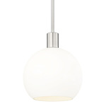 Margo Pendant - Brushed Nickel / White