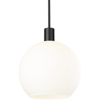 Margo Pendant - Matte Black / White