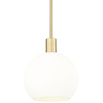 Margo Pendant - Olde Brass / White